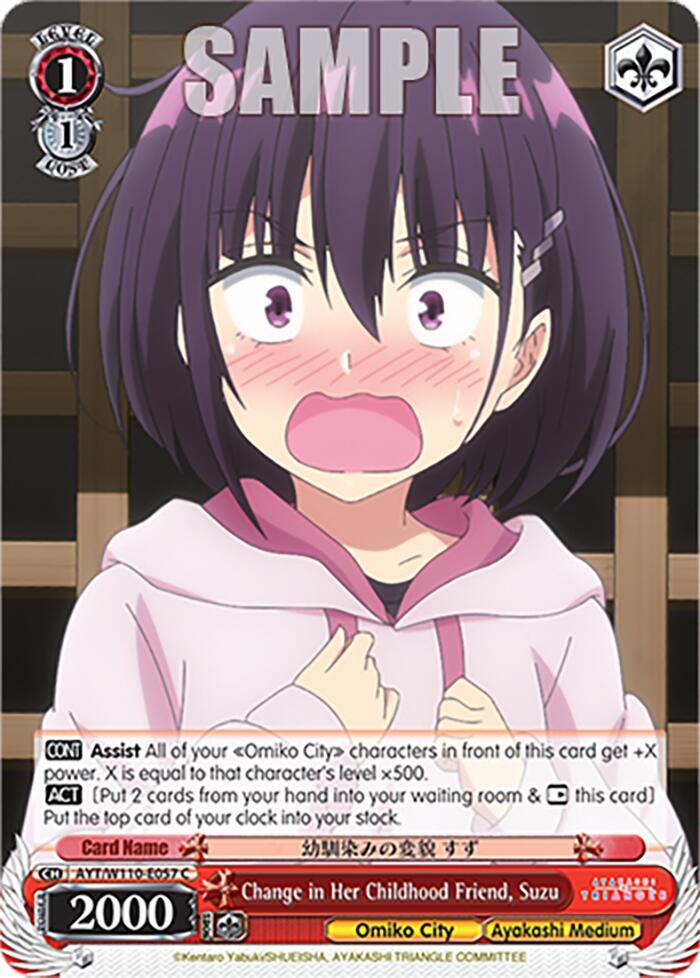 Weiss Schwarz Ayakashi Triangle Change in Her Childhood Friend, Suzu AYT/W110-E057 C Common Near Mint