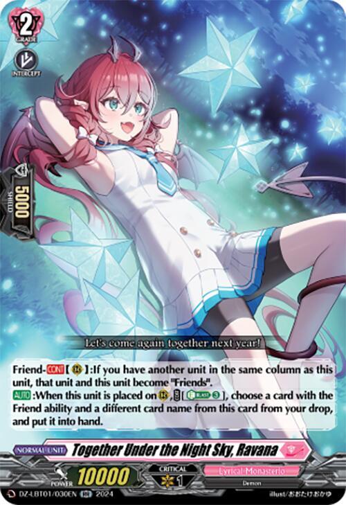 Cardfight Vanguard DZ-LBT01: Lyrical Monasterio Sparkling Stars! Together Under the Night Sky, Ravana DZ-LBT01 / 030 EN  RR Double Rare
