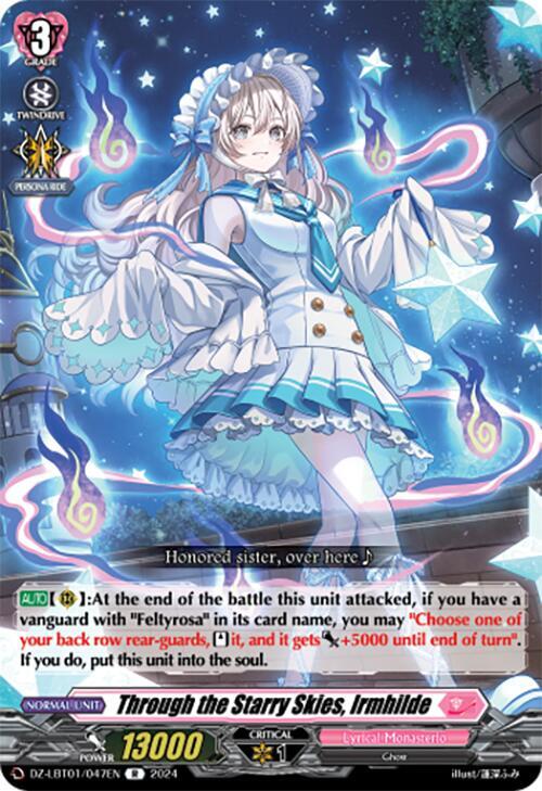 Cardfight Vanguard DZ-LBT01: Lyrical Monasterio Sparkling Stars! Through the Starry Skies, Irmhilde DZ-LBT01 / 047 EN Rare