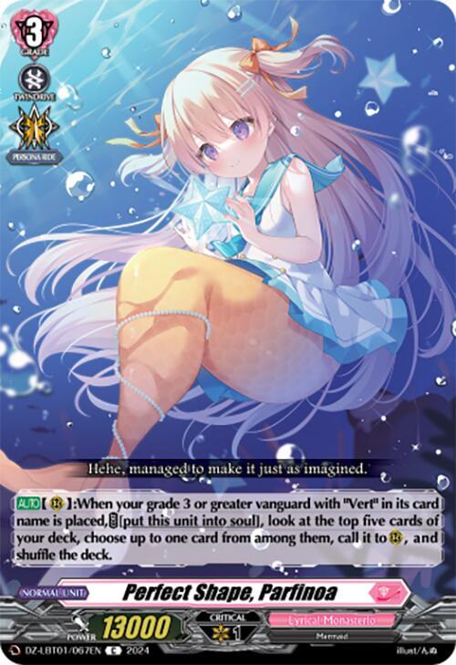 Cardfight Vanguard DZ-LBT01: Lyrical Monasterio Sparkling Stars! Perfect Shape, Parfinoa DZ-LBT01 / 067 EN Common