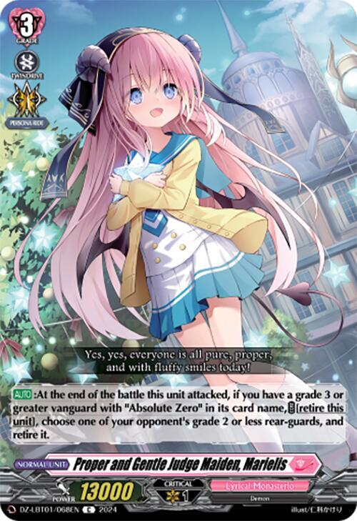 Cardfight Vanguard DZ-LBT01: Lyrical Monasterio Sparkling Stars! Proper and Gentle Judge Maiden, Marielis DZ-LBT01/068EN C Near Mint