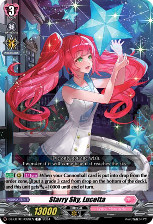 Cardfight Vanguard DZ-LBT01: Lyrical Monasterio Sparkling Stars! Starry Sky, Lucetta DZ-LBT01 / 069 EN Common