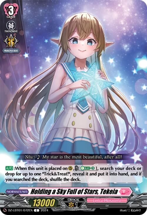 Cardfight Vanguard DZ-LBT01: Lyrical Monasterio Sparkling Stars! Holding a Sky Full of Stars, Tekeia DZ-LBT01 / 072 EN Common