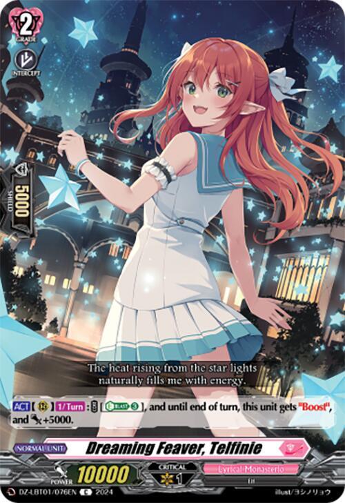 Cardfight Vanguard DZ-LBT01: Lyrical Monasterio Sparkling Stars! Dreaming Feaver, Telfinie DZ-LBT01 / 076 EN Common