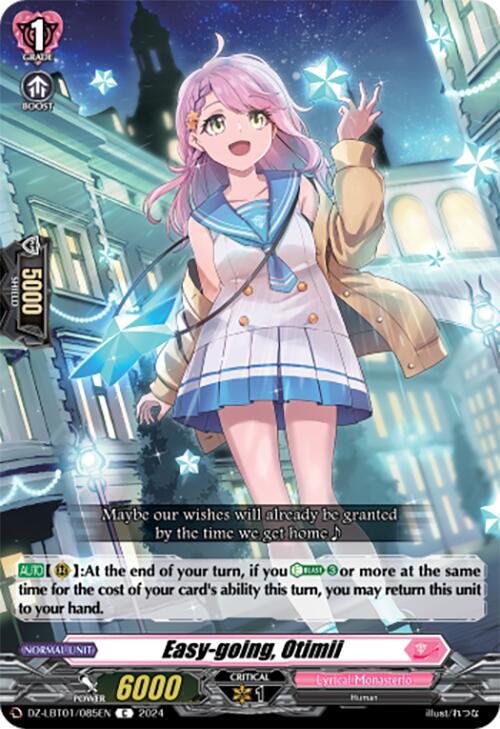 Cardfight Vanguard DZ-LBT01: Lyrical Monasterio Sparkling Stars! Easy-going, Otimii DZ-LBT01 / 085 EN Common