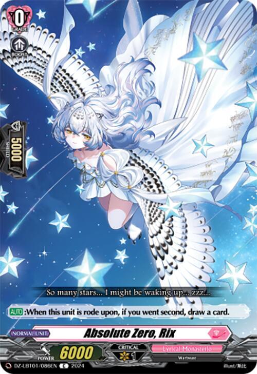 Cardfight Vanguard DZ-LBT01: Lyrical Monasterio Sparkling Stars! Absolute Zero, Rix DZ-LBT01 / 086 EN Common