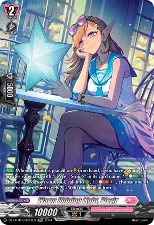 Cardfight Vanguard DZ-LBT01: Lyrical Monasterio Sparkling Stars! Warm Shining Light, Plezjr (SR) DZ-LBT01 / SR 27 EN Silver Rare