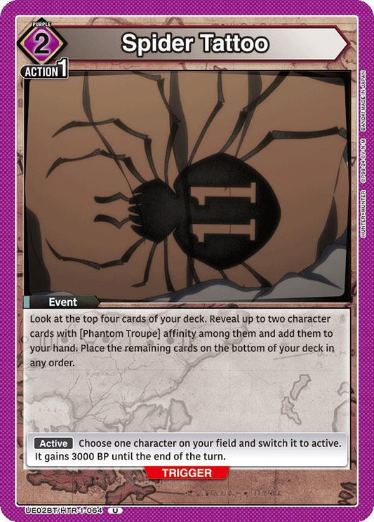 Bandai Union Arena UE02BT: HUNTER X HUNTER Spider Tattoo UE02BT / HTR-1-064 Uncommon