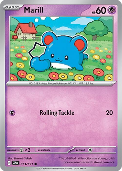 Pokemon SV08: Surging Sparks Marill  073/191 Common
