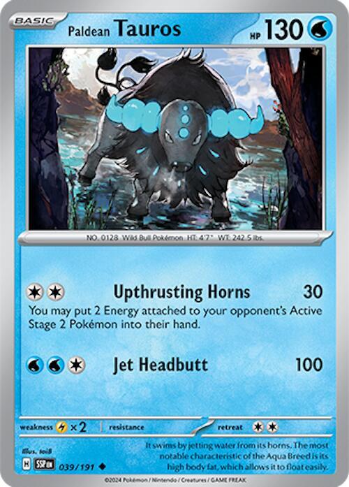 Pokemon SV08: Surging Sparks Paldean Tauros  039/191 Uncommon