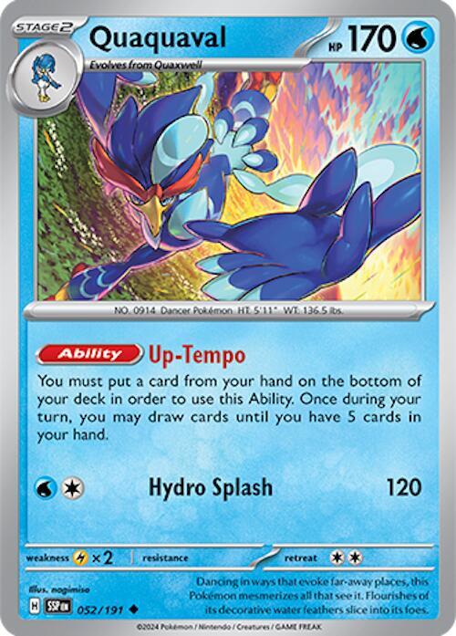 Pokemon SV08: Surging Sparks Quaquaval 052/191 Uncommon