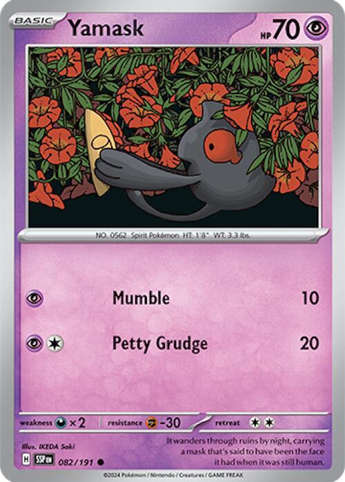 Pokemon SV08: Surging Sparks Yamask 082/191 Common