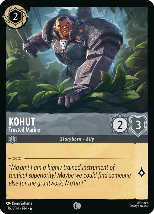 Lorcana TCG Azurite Sea Kohut - Trusted Marine 178/204 Common