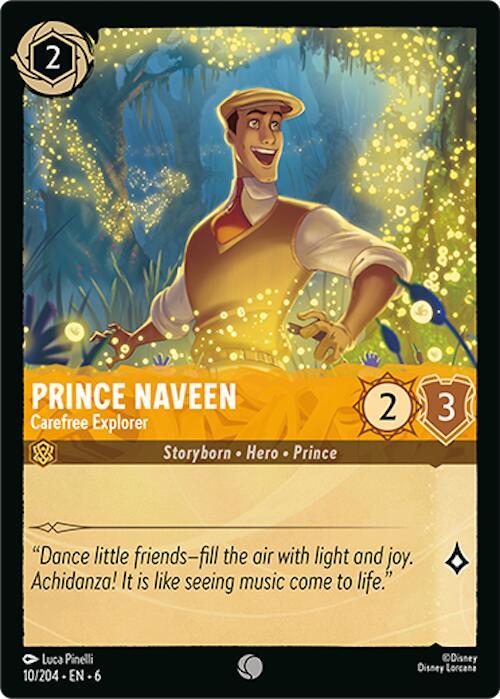 Lorcana TCG Azurite Sea Prince Naveen - Carefree Explorer 10/204 Common