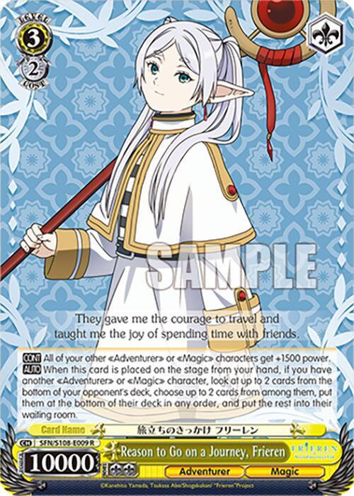 Weiss Schwarz Frieren: Beyond Journey’s End Reason to Go on a Journey, Frieren SFN/S108-E009 R Near Mint