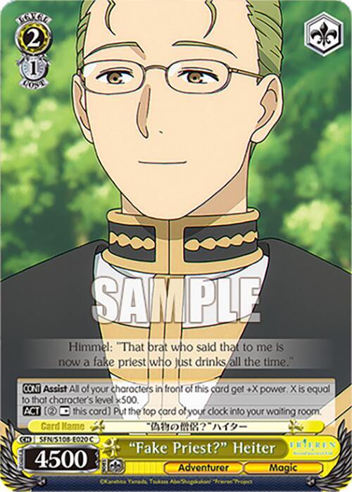 Weiss Schwarz Frieren: Beyond Journey’s End "Fake Priest?" Heiter SFN/S108-E020 C Near Mint