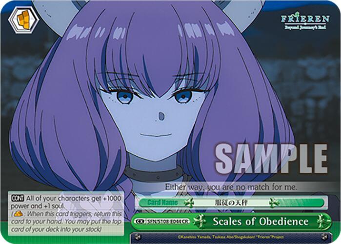 Weiss Schwarz Frieren: Beyond Journey’s End Scales of Obedience SFN/S108-E044 CR Near Mint
