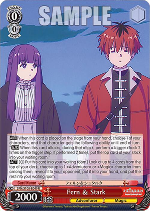 Weiss Schwarz Frieren: Beyond Journey’s End Fern & Stark SFN/S108-E049 R Near Mint