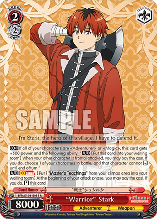 Weiss Schwarz Frieren: Beyond Journey’s End "Warrior" Stark SFN/S108-E051 R Near Mint