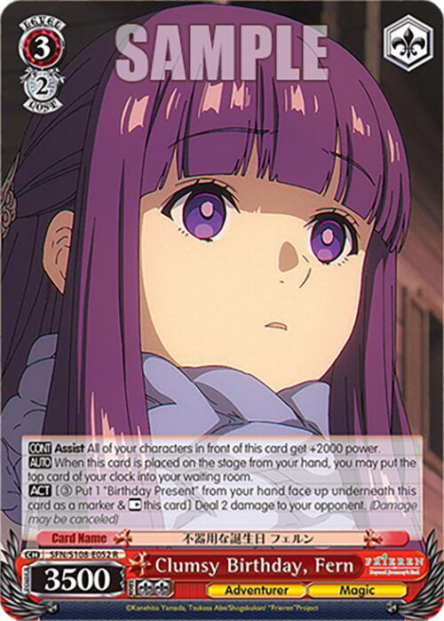 Weiss Schwarz Frieren: Beyond Journey’s End Clumsy Birthday, Fern SFN/S108-E052 R Near Mint