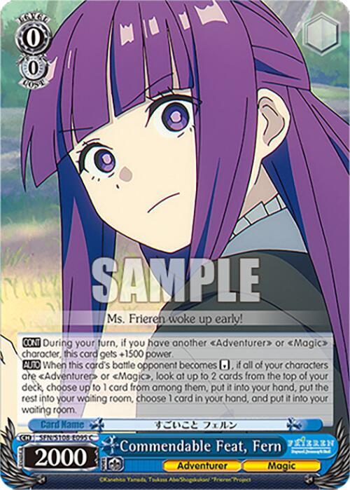 Weiss Schwarz Frieren: Beyond Journey’s End Commendable Feat, Fern SFN/S108-E095 C Near Mint
