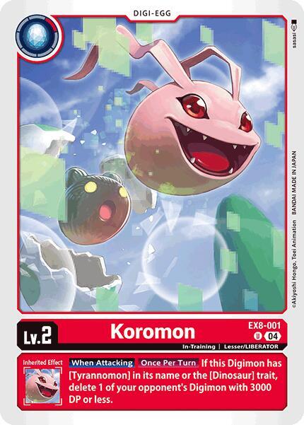 Digimon Card Game Chain of Liberation Koromon EX8-001 U Uncommon Near Mint