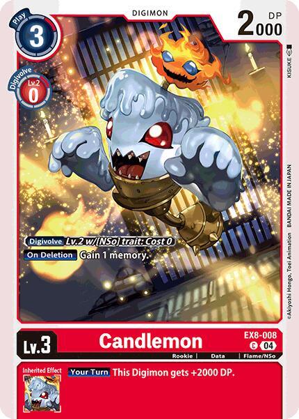 Digimon Card Game Chain of Liberation Candlemon EX8-008 Common