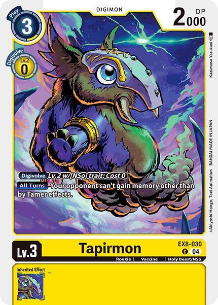 Digimon Card Game Chain of Liberation Tapirmon EX8-030 Common