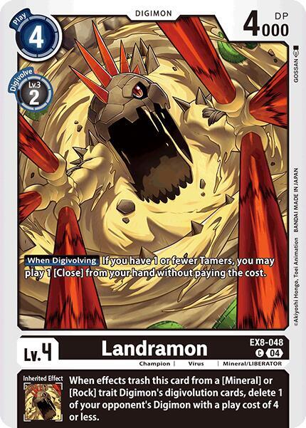 Digimon Card Game Chain of Liberation Landramon EX8-048 Common