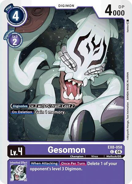 Digimon Card Game Chain of Liberation Gesomon EX8-058 C Common Near Mint