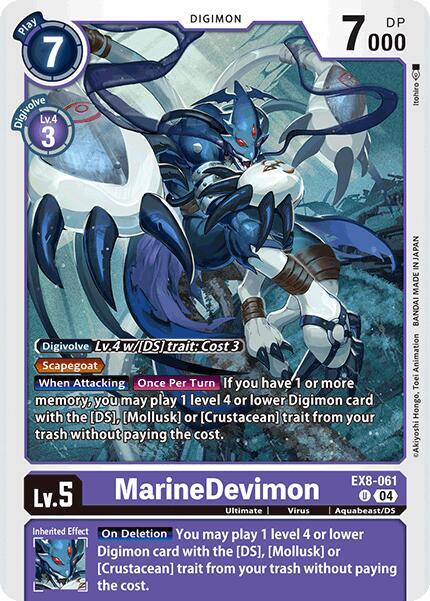 Digimon Card Game Chain of Liberation MarineDevimon EX8-061 Uncommon