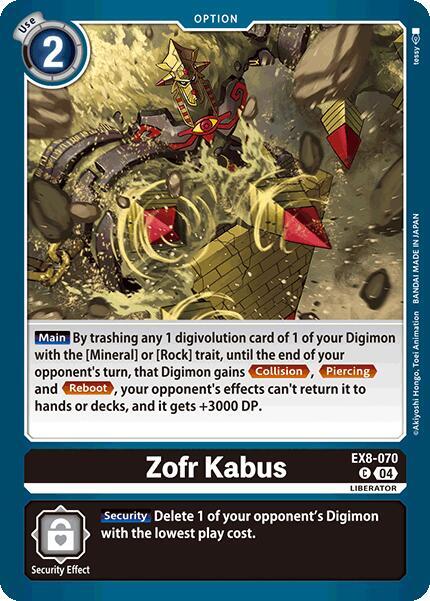 Digimon Card Game Chain of Liberation Zofr Kabus EX8-070 Common