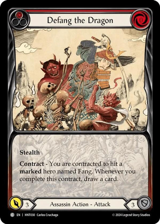 Flesh & Blood TCG The Hunted Defang the Dragon Common HNT030 Rainbow Foil