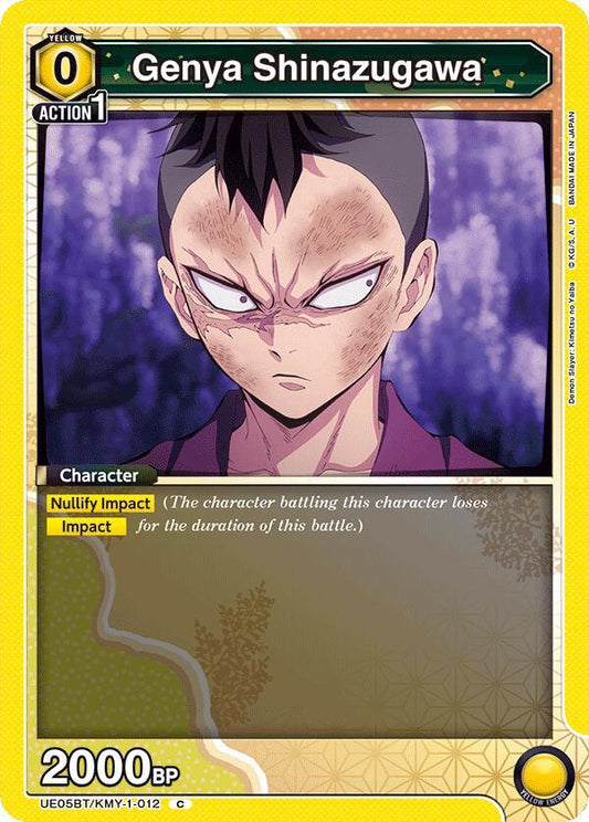 Bandai Union Arena UE05BT: Demon Slayer: Kimetsu no Yaiba Genya Shinazugawa (012) UE05BT / KMY-1-012 Common
