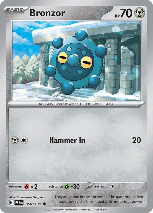 Pokemon SV: Prismatic Evolutions Bronzor Common 066/131