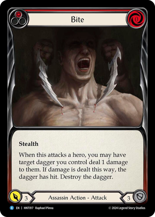 Flesh & Blood TCG The Hunted Bite (Red) HNT017 Rare