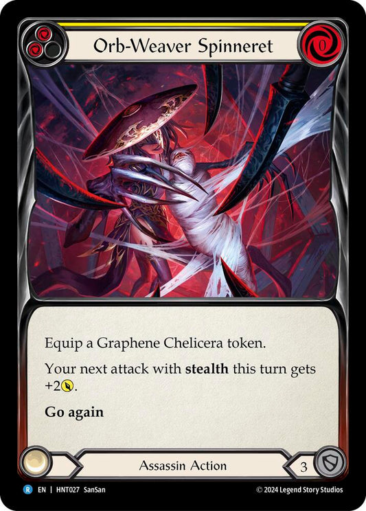 Flesh & Blood TCG The Hunted Orb-Weaver Spinneret (Yellow) HNT027 Rare