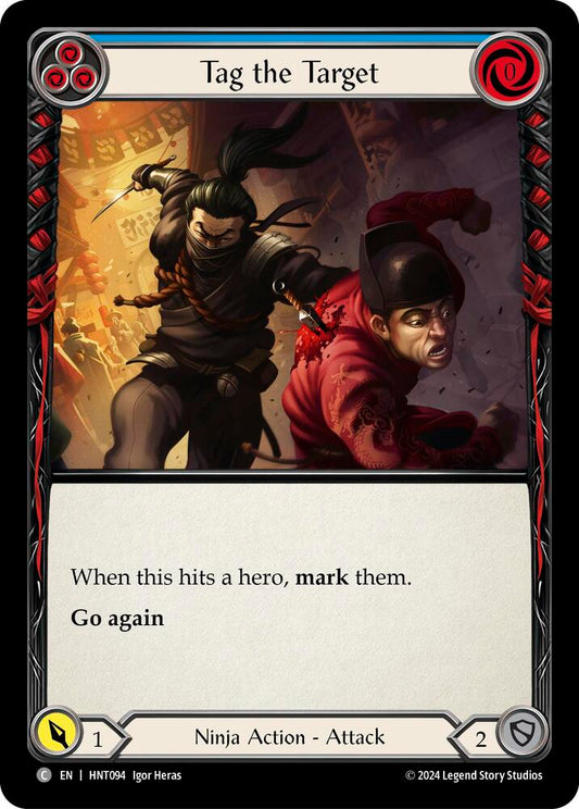 Flesh & Blood TCG The Hunted Tag the Target (Blue) HNT094 Common Near Mint