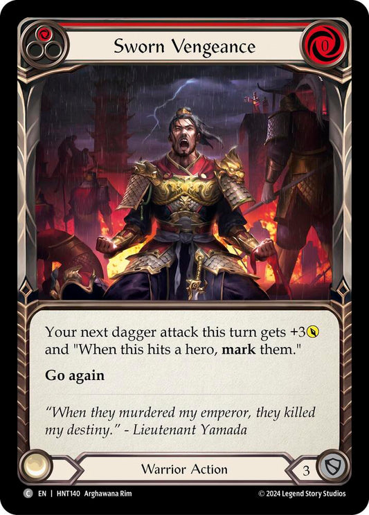 Flesh & Blood TCG The Hunted Sworn Vengeance (Red) HNT140 Common Near Mint