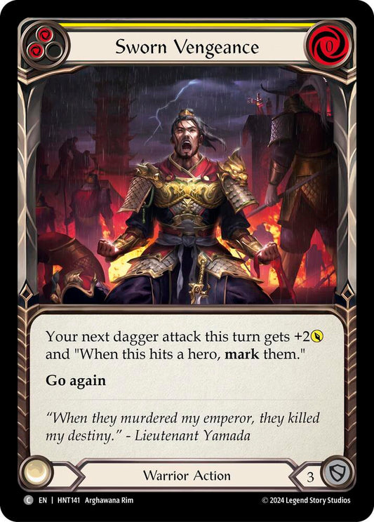 Flesh & Blood TCG The Hunted Sworn Vengeance (Yellow) HNT141 Common Near Mint