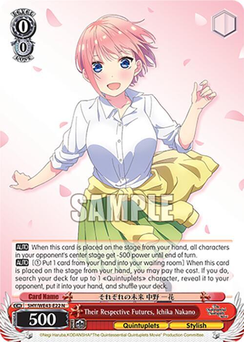 Weiss Schwarz The Quintessential Quintuplets Specials Premium Booster Their Respective Futures, Ichika Nakano 5HY / WE43-E22 Normal