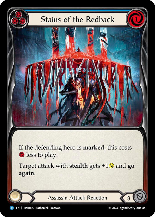 Flesh & Blood TCG The Hunted Stains of the Redback (Blue) HNT025 Rare