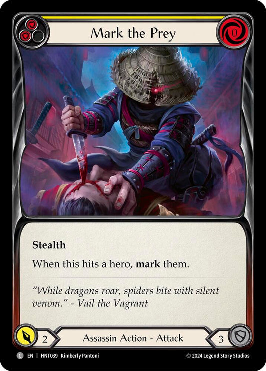 Flesh & Blood TCG The Hunted Mark the Prey (Yellow) HNT039 Common Near Mint