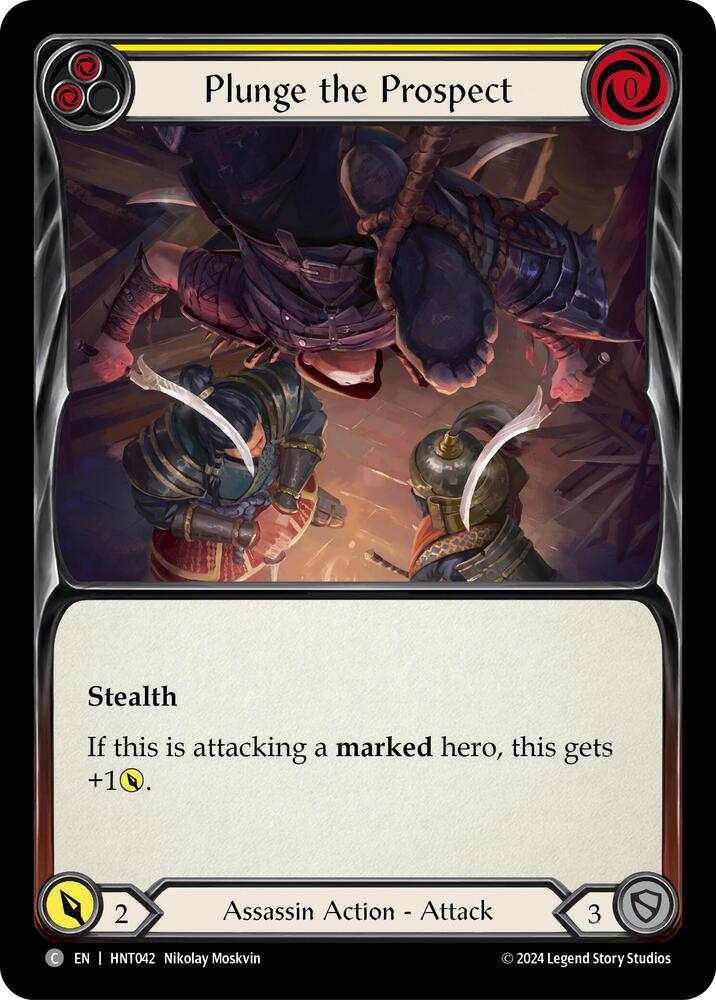 Flesh & Blood TCG The Hunted Plunge the Prospect (Yellow) HNT042 Common Near Mint