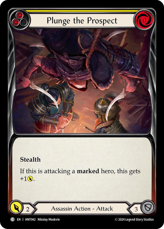 Flesh & Blood TCG The Hunted Plunge the Prospect (Yellow) HNT042 Common Near Mint