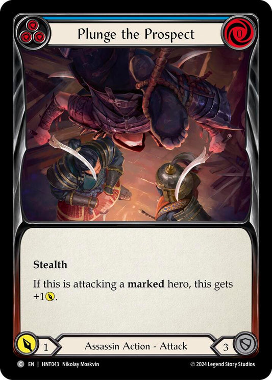 Flesh & Blood TCG The Hunted Plunge the Prospect (Blue) HNT043 Common Near Mint