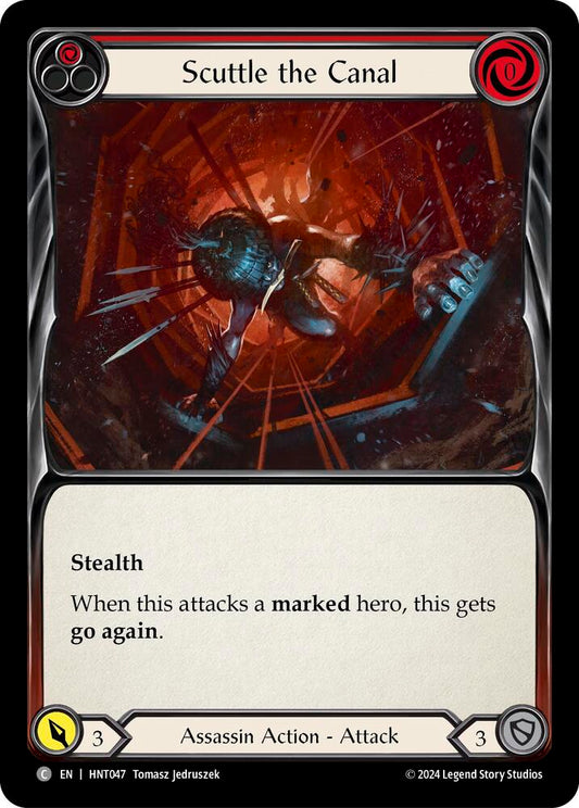 Flesh & Blood TCG The Hunted Scuttle the Canal (Red) HNT047 Common Near Mint