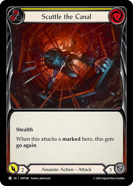 Flesh & Blood TCG The Hunted Scuttle the Canal (Yellow) HNT048 Common Near Mint