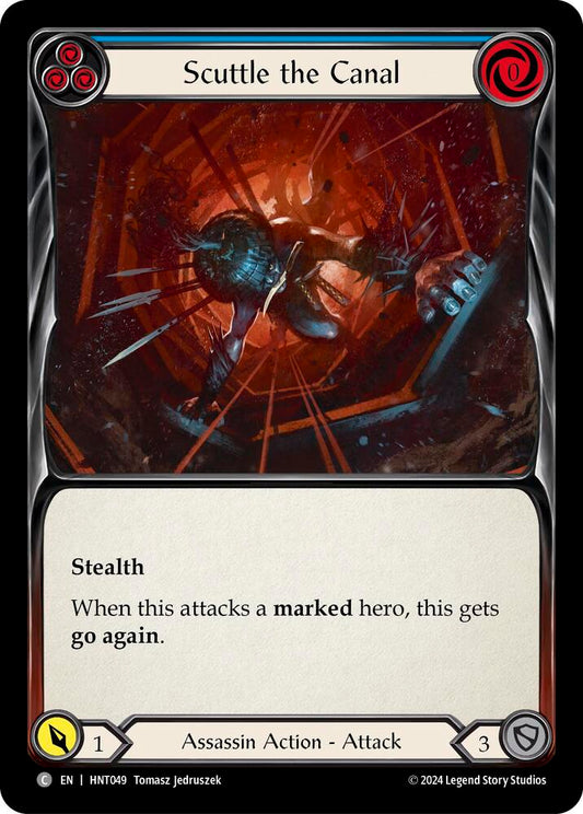 Flesh & Blood TCG The Hunted Scuttle the Canal (Blue) HNT049 Common Near Mint