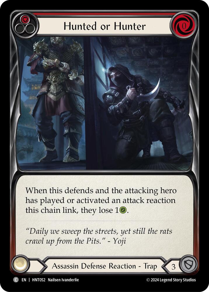 Flesh & Blood TCG The Hunted Hunted or Hunter (Red) HNT052 Common Near Mint